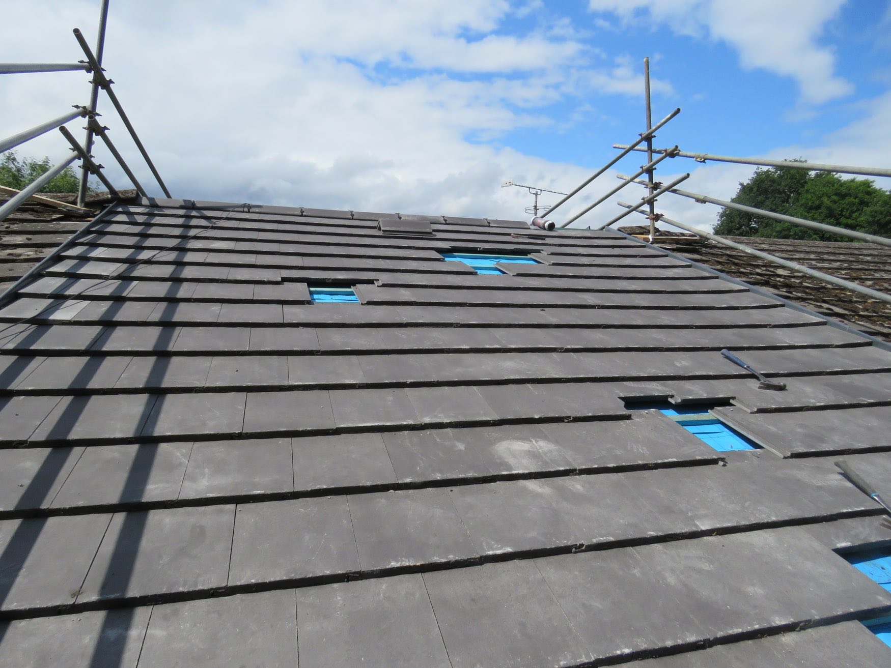 Natural slate roof repair in Marazion