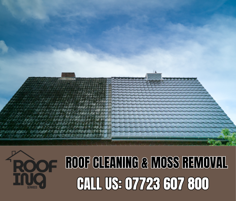 Roof cleaning and moss removal in Marazion