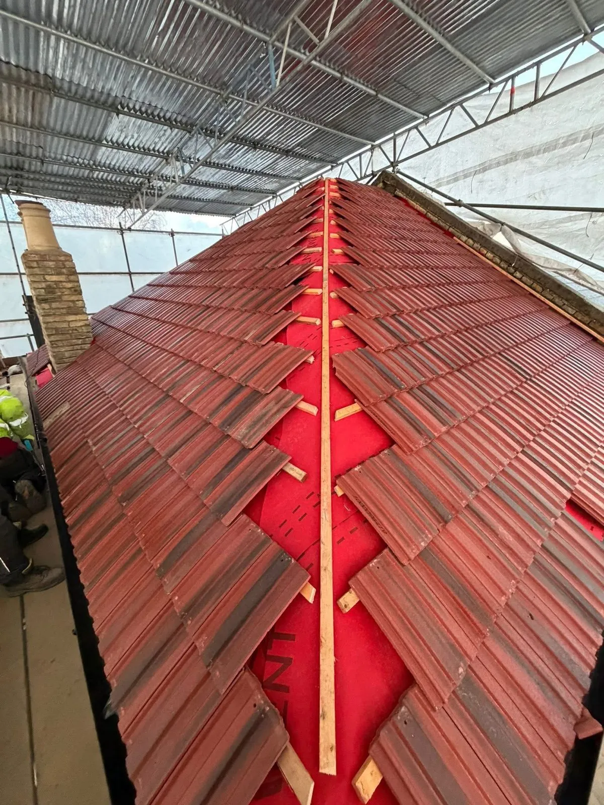 Complete roof replacement with new clay tiles in Marazion